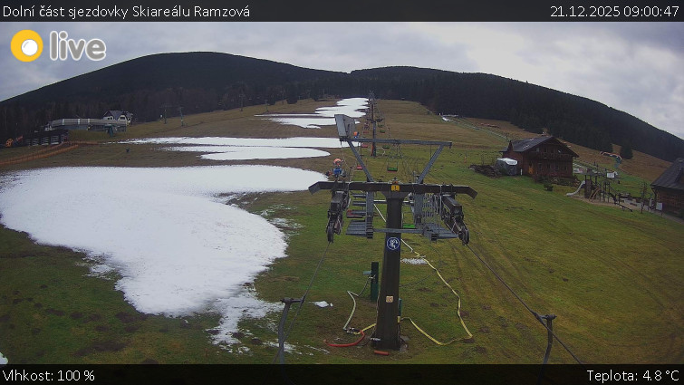 Horské atrakce Ramzová - Dolní část sjezdovky Skiareálu Ramzová - 21.12.2025 v 09:00