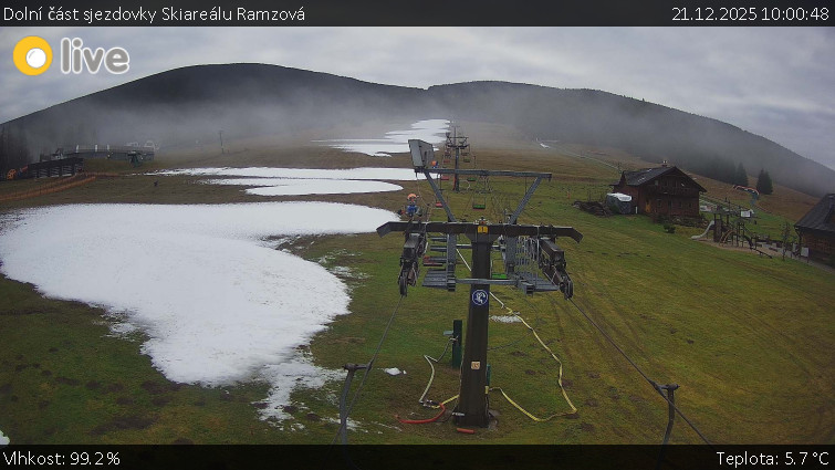 Horské atrakce Ramzová - Dolní část sjezdovky Skiareálu Ramzová - 21.12.2025 v 10:00