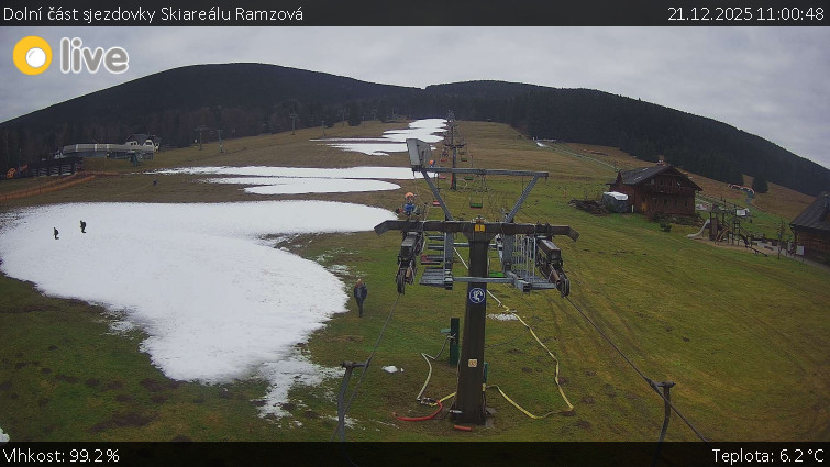 Horské atrakce Ramzová - Dolní část sjezdovky Skiareálu Ramzová - 21.12.2025 v 11:00