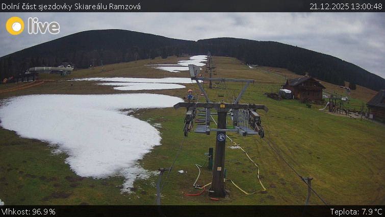 Horské atrakce Ramzová - Dolní část sjezdovky Skiareálu Ramzová - 21.12.2025 v 13:00
