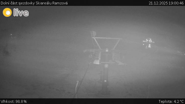 Horské atrakce Ramzová - Dolní část sjezdovky Skiareálu Ramzová - 21.12.2025 v 19:00
