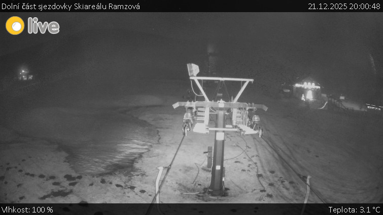 Horské atrakce Ramzová - Dolní část sjezdovky Skiareálu Ramzová - 21.12.2025 v 20:00