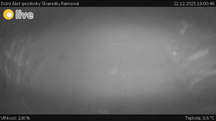 Horské atrakce Ramzová - Dolní část sjezdovky Skiareálu Ramzová - 22.12.2025 v 19:00