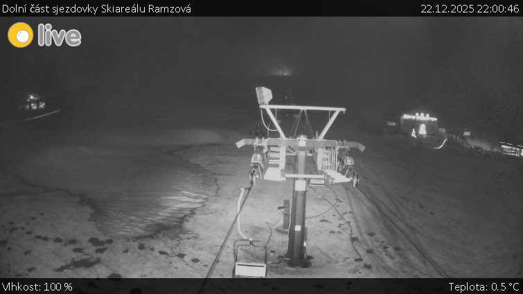 Horské atrakce Ramzová - Dolní část sjezdovky Skiareálu Ramzová - 22.12.2025 v 22:00