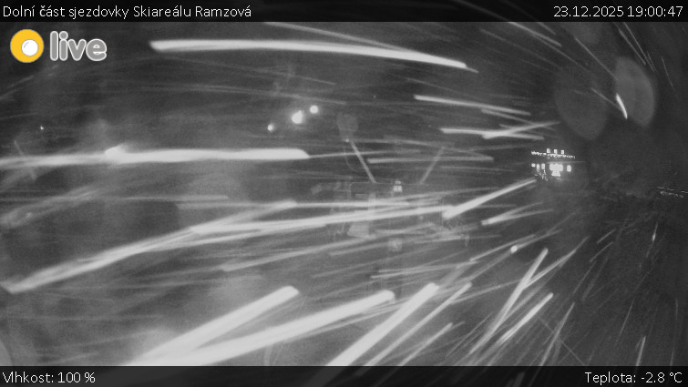Horské atrakce Ramzová - Dolní část sjezdovky Skiareálu Ramzová - 23.12.2025 v 19:00