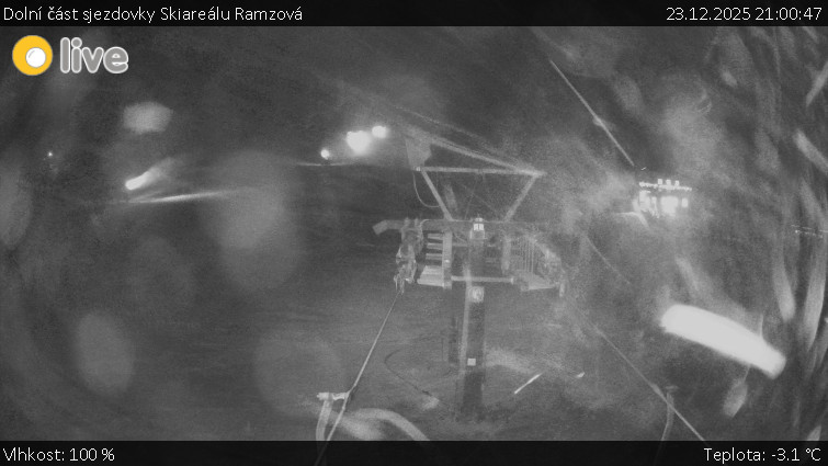 Horské atrakce Ramzová - Dolní část sjezdovky Skiareálu Ramzová - 23.12.2025 v 21:00