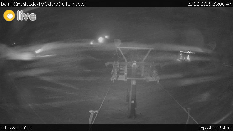Horské atrakce Ramzová - Dolní část sjezdovky Skiareálu Ramzová - 23.12.2025 v 23:00