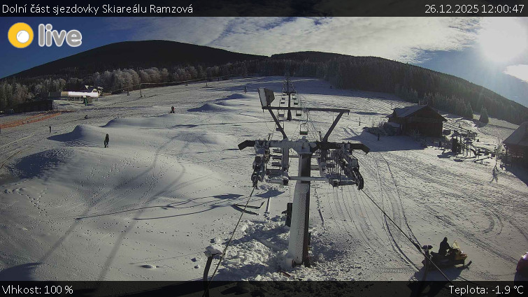 Horské atrakce Ramzová - Dolní část sjezdovky Skiareálu Ramzová - 26.12.2025 v 12:00
