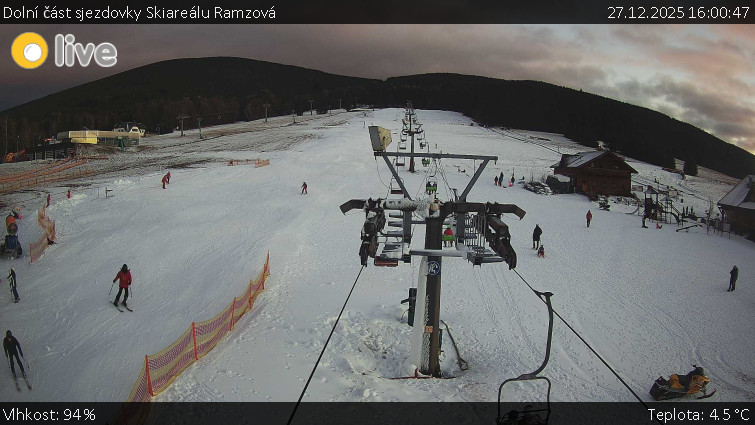 Horské atrakce Ramzová - Dolní část sjezdovky Skiareálu Ramzová - 27.12.2025 v 16:00