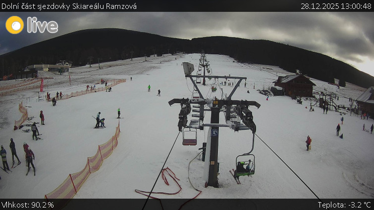 Horské atrakce Ramzová - Dolní část sjezdovky Skiareálu Ramzová - 28.12.2025 v 13:00