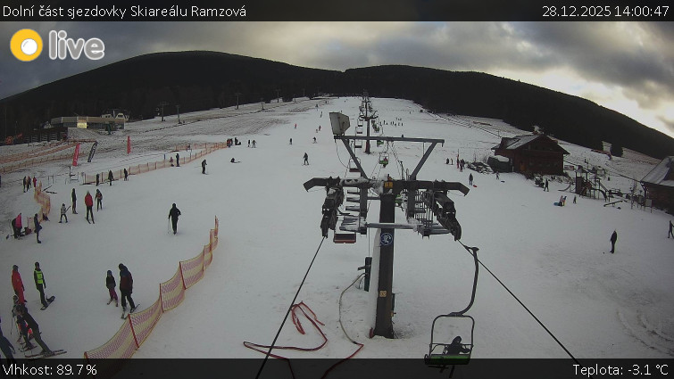 Horské atrakce Ramzová - Dolní část sjezdovky Skiareálu Ramzová - 28.12.2025 v 14:00