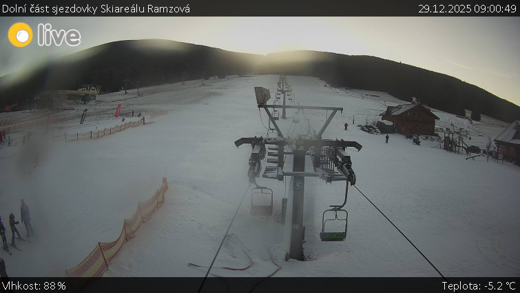 Horské atrakce Ramzová - Dolní část sjezdovky Skiareálu Ramzová - 29.12.2025 v 09:00