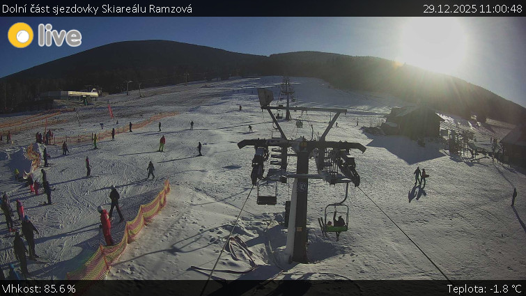 Horské atrakce Ramzová - Dolní část sjezdovky Skiareálu Ramzová - 29.12.2025 v 11:00