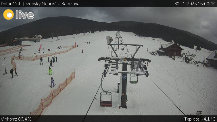 Horské atrakce Ramzová - Dolní část sjezdovky Skiareálu Ramzová - 30.12.2025 v 16:00