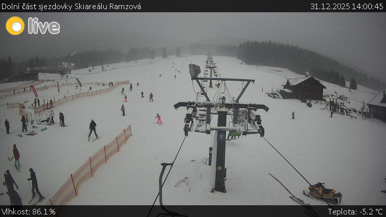 Horské atrakce Ramzová - Dolní část sjezdovky Skiareálu Ramzová - 31.12.2025 v 14:00