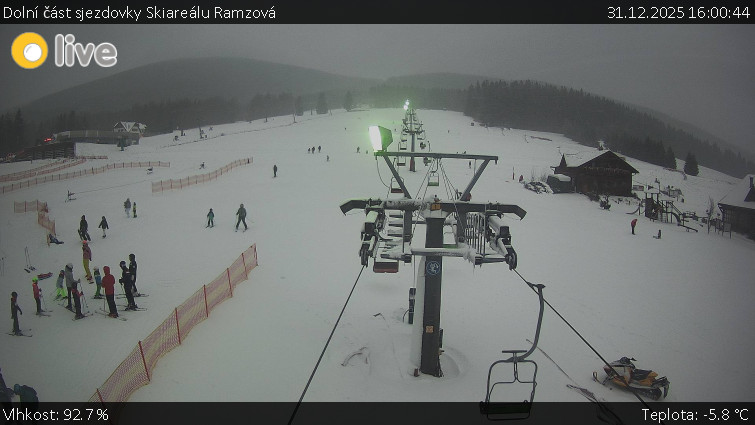 Horské atrakce Ramzová - Dolní část sjezdovky Skiareálu Ramzová - 31.12.2025 v 16:00