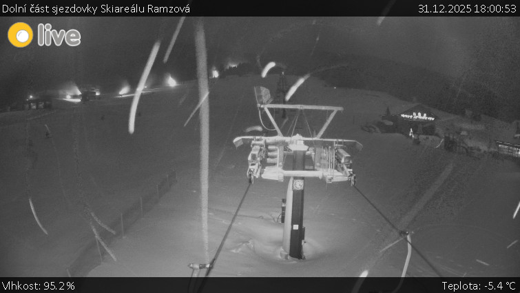 Horské atrakce Ramzová - Dolní část sjezdovky Skiareálu Ramzová - 31.12.2025 v 18:00