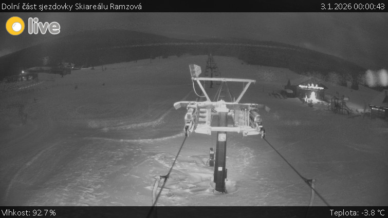 Horské atrakce Ramzová - Dolní část sjezdovky Skiareálu Ramzová - 3.1.2026 v 00:00