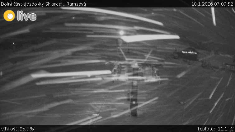 Horské atrakce Ramzová - Dolní část sjezdovky Skiareálu Ramzová - 10.1.2026 v 07:00