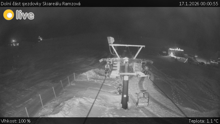Horské atrakce Ramzová - Dolní část sjezdovky Skiareálu Ramzová - 17.1.2026 v 00:00