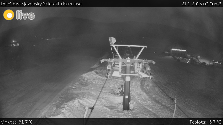 Horské atrakce Ramzová - Dolní část sjezdovky Skiareálu Ramzová - 21.1.2026 v 00:00