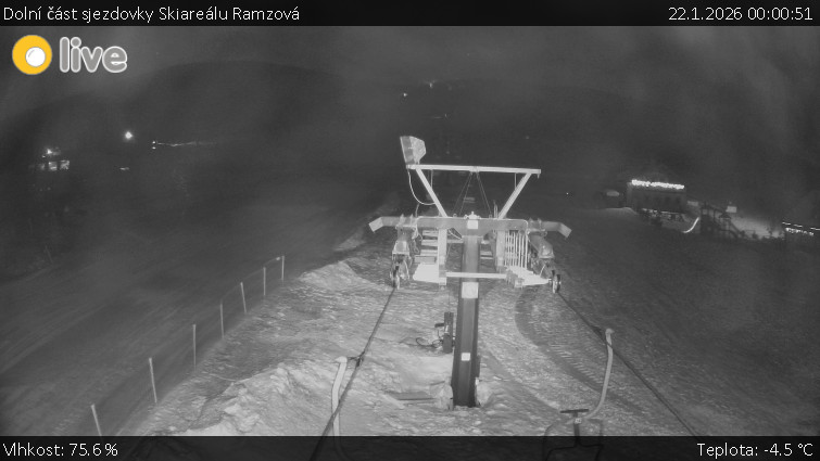Horské atrakce Ramzová - Dolní část sjezdovky Skiareálu Ramzová - 22.1.2026 v 00:00