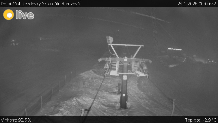 Horské atrakce Ramzová - Dolní část sjezdovky Skiareálu Ramzová - 24.1.2026 v 00:00