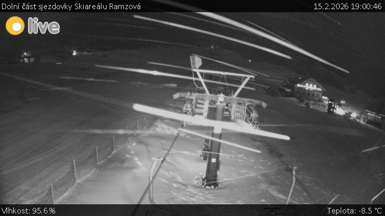 Horské atrakce Ramzová - Dolní část sjezdovky Skiareálu Ramzová - 15.2.2026 v 19:00