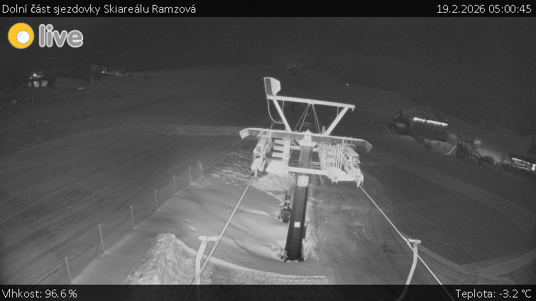 Horské atrakce Ramzová - Dolní část sjezdovky Skiareálu Ramzová - 19.2.2026 v 05:00