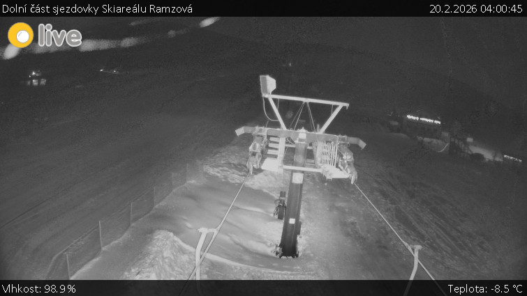 Horské atrakce Ramzová - Dolní část sjezdovky Skiareálu Ramzová - 20.2.2026 v 04:00
