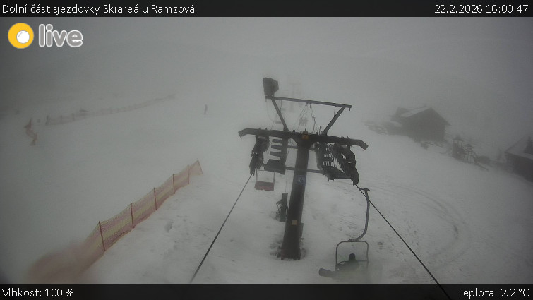 Horské atrakce Ramzová - Dolní část sjezdovky Skiareálu Ramzová - 22.2.2026 v 16:00