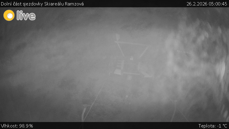 Horské atrakce Ramzová - Dolní část sjezdovky Skiareálu Ramzová - 26.2.2026 v 05:00