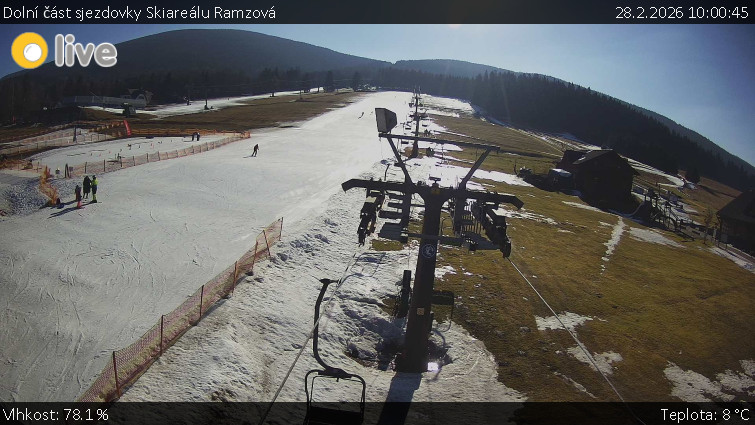 Horské atrakce Ramzová - Dolní část sjezdovky Skiareálu Ramzová - 28.2.2026 v 10:00