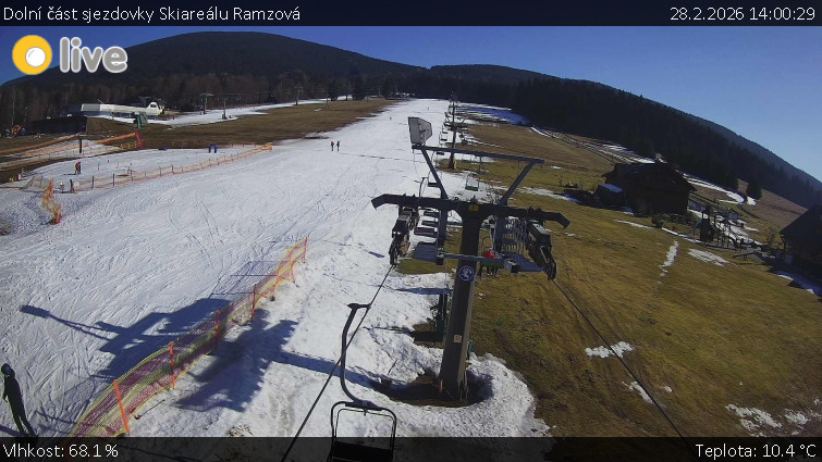 Horské atrakce Ramzová - Dolní část sjezdovky Skiareálu Ramzová - 28.2.2026 v 14:00
