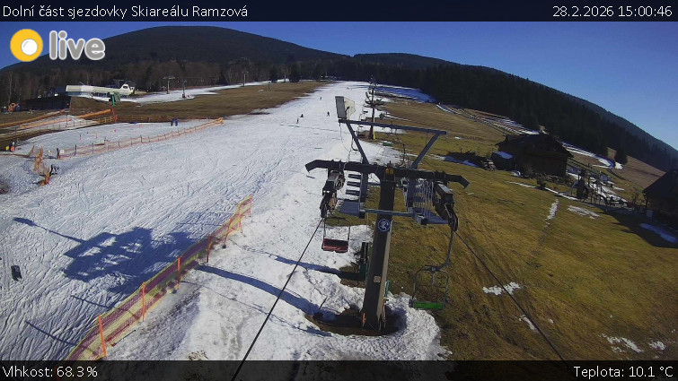Horské atrakce Ramzová - Dolní část sjezdovky Skiareálu Ramzová - 28.2.2026 v 15:00