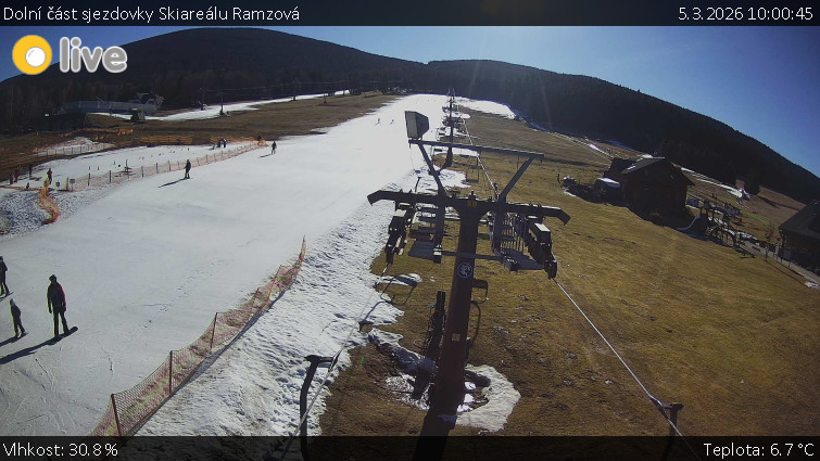 Horské atrakce Ramzová - Dolní část sjezdovky Skiareálu Ramzová - 5.3.2026 v 10:00