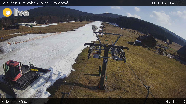 Horské atrakce Ramzová - Dolní část sjezdovky Skiareálu Ramzová - 11.3.2026 v 14:00