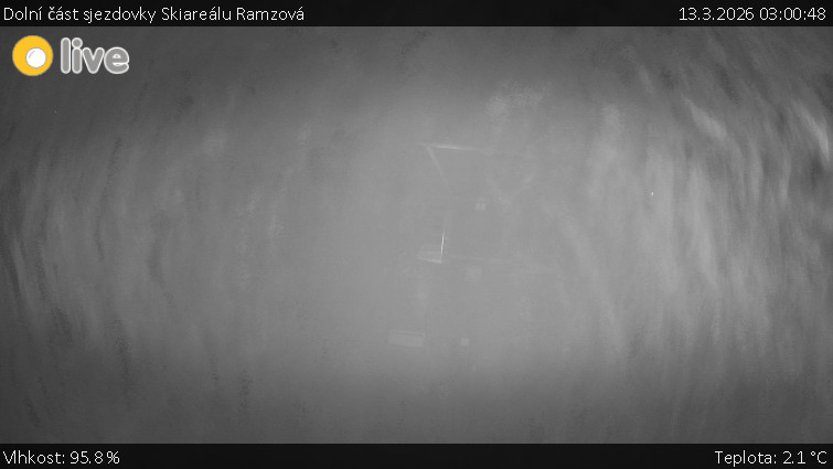 Horské atrakce Ramzová - Dolní část sjezdovky Skiareálu Ramzová - 13.3.2026 v 03:00