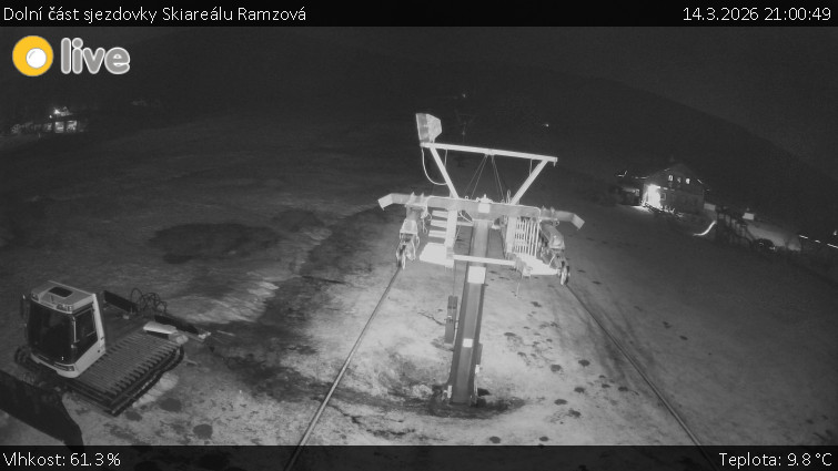 Horské atrakce Ramzová - Dolní část sjezdovky Skiareálu Ramzová - 14.3.2026 v 21:00