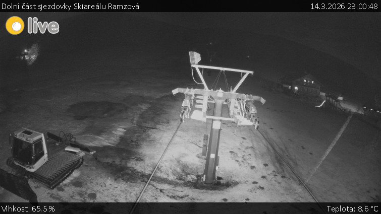 Horské atrakce Ramzová - Dolní část sjezdovky Skiareálu Ramzová - 14.3.2026 v 23:00