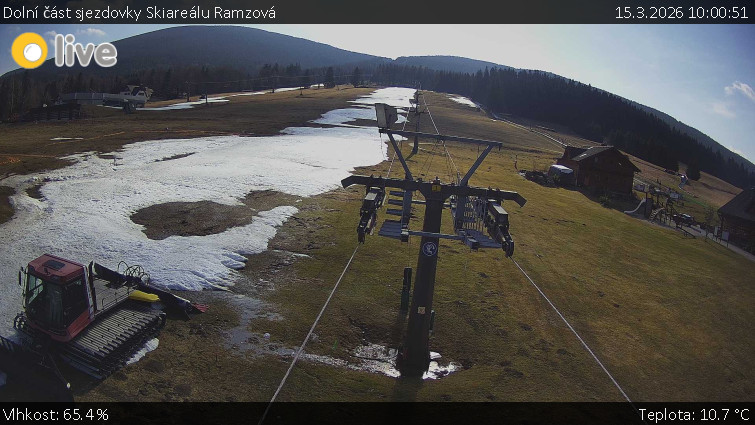 Horské atrakce Ramzová - Dolní část sjezdovky Skiareálu Ramzová - 15.3.2026 v 10:00