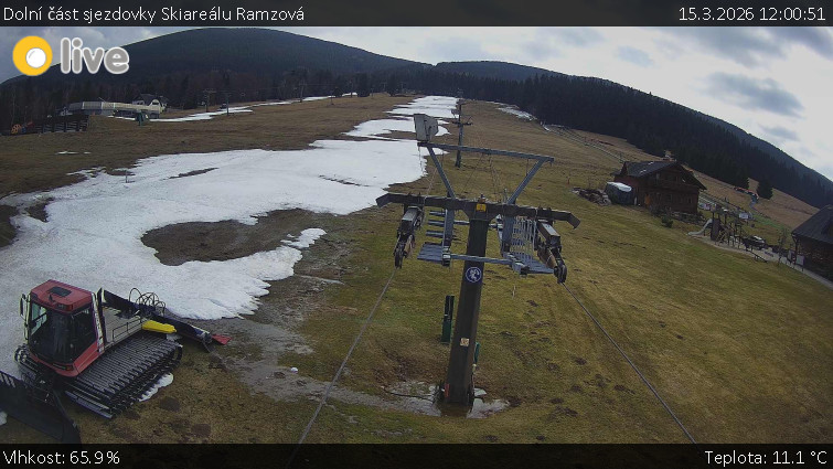 Horské atrakce Ramzová - Dolní část sjezdovky Skiareálu Ramzová - 15.3.2026 v 12:00