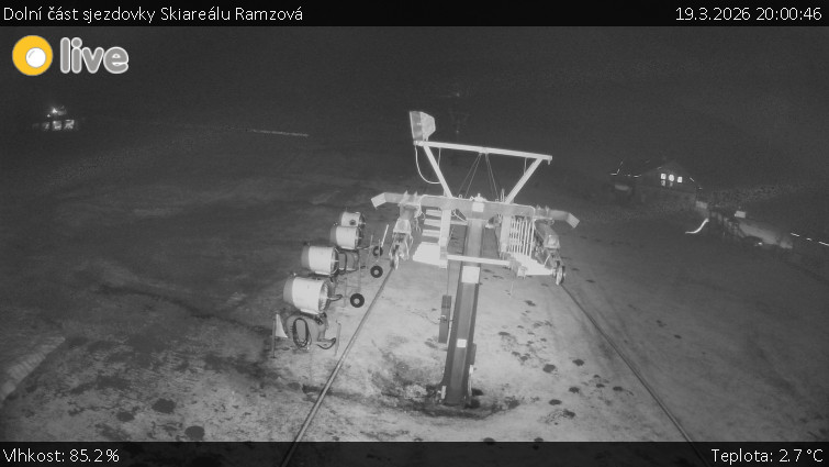 Horské atrakce Ramzová - Dolní část sjezdovky Skiareálu Ramzová - 19.3.2026 v 20:00
