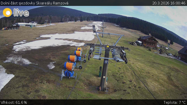 Horské atrakce Ramzová - Dolní část sjezdovky Skiareálu Ramzová - 20.3.2026 v 16:00