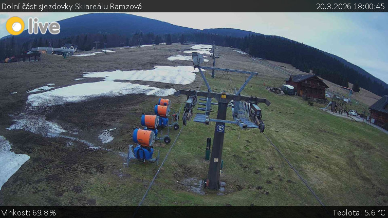 Horské atrakce Ramzová - Dolní část sjezdovky Skiareálu Ramzová - 20.3.2026 v 18:00
