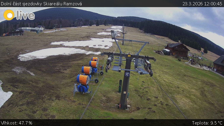 Horské atrakce Ramzová - Dolní část sjezdovky Skiareálu Ramzová - 23.3.2026 v 12:00