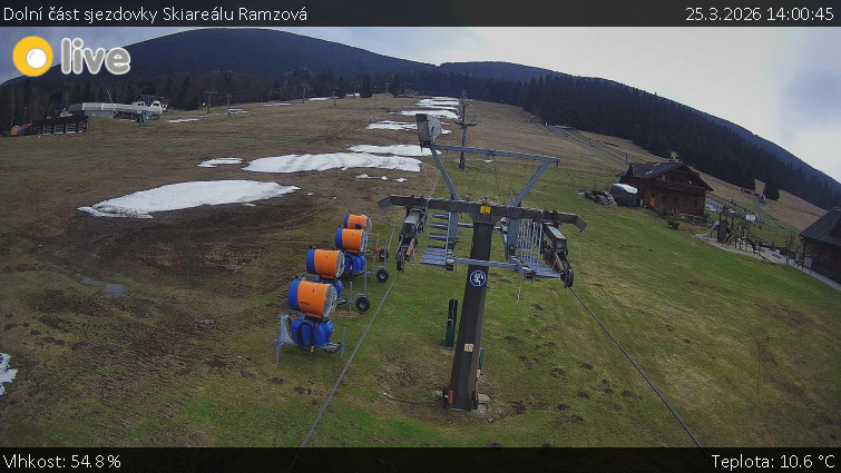 Horské atrakce Ramzová - Dolní část sjezdovky Skiareálu Ramzová - 25.3.2026 v 14:00