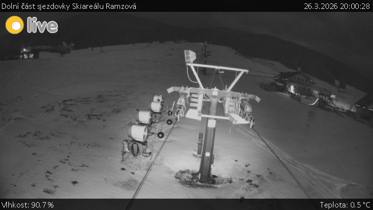 Horské atrakce Ramzová - Dolní část sjezdovky Skiareálu Ramzová - 26.3.2026 v 20:00