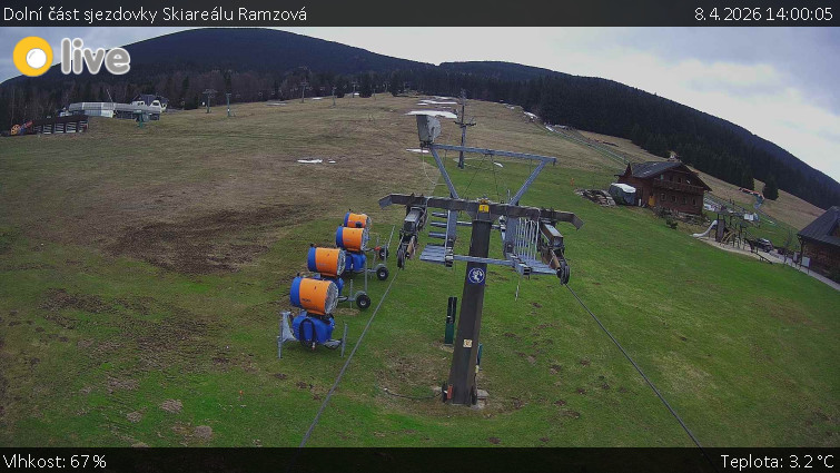 Horské atrakce Ramzová - Dolní část sjezdovky Skiareálu Ramzová - 8.4.2026 v 14:00