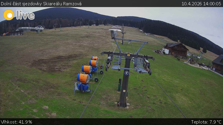 Horské atrakce Ramzová - Dolní část sjezdovky Skiareálu Ramzová - 10.4.2026 v 14:00